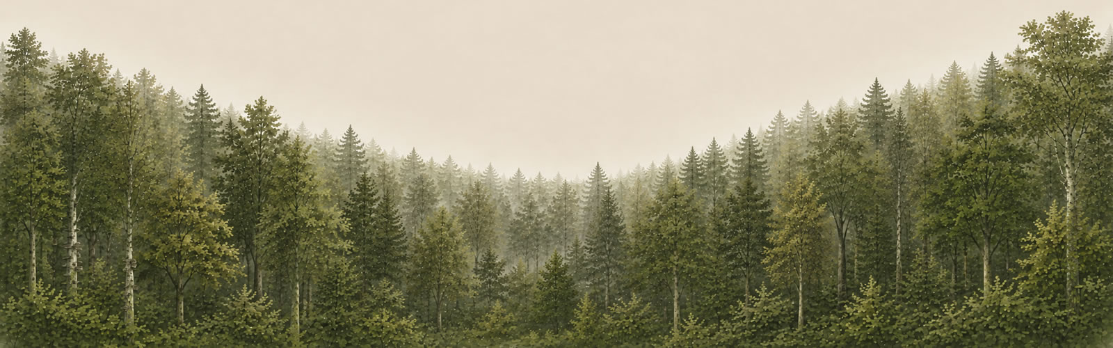 Dezentes Wald-Silhouetten-Muster