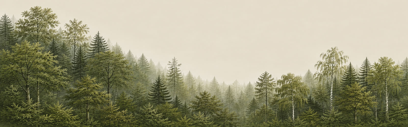 Wald-Silhouetten-Muster