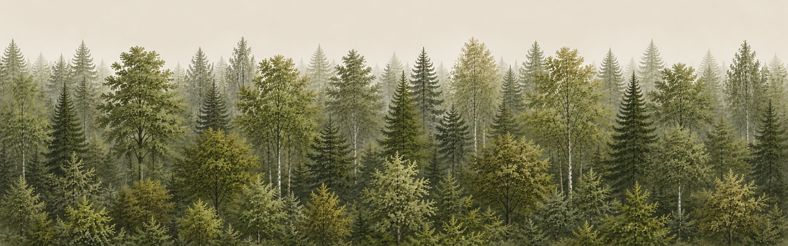 Wald-Silhouetten-Muster