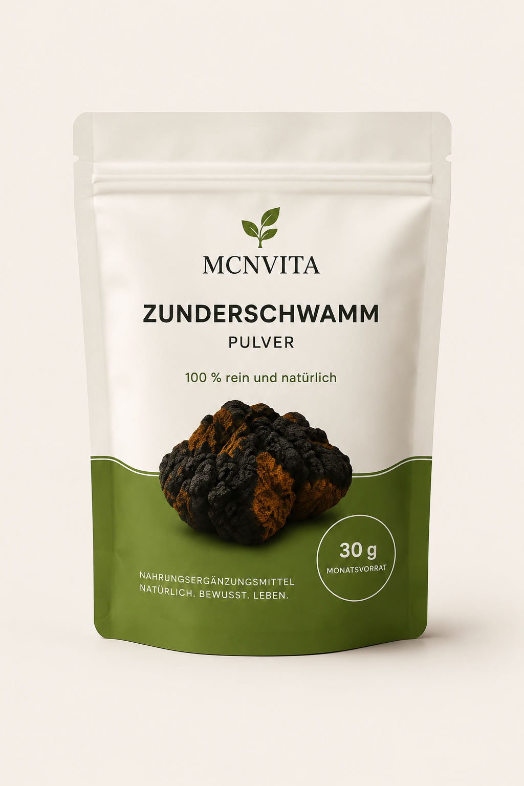 MCNVITA Zunderschwamm Pulver 30 g Nachfüllpackung